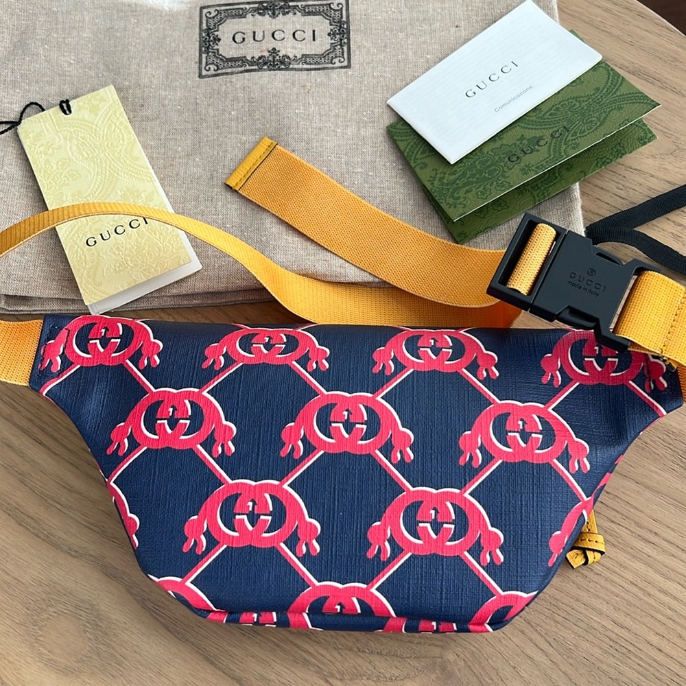 Gucci Kids Children’s Waist Belt Fanny Pack Interlocking G Snail 🐌 ✌🏼 - Picture 4 of 14